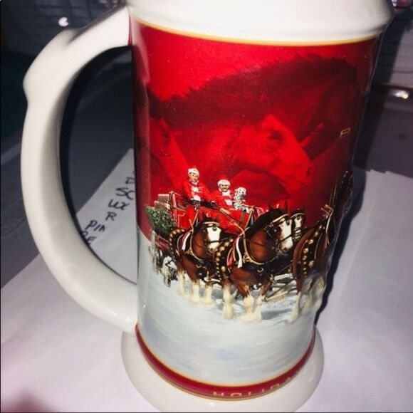 Budweiser NIB VTG 25th Anniversary Holiday Stein 2004 Y2K Clydesdale NEW IN BOX - Picture 2 of 15